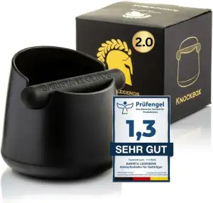 Barista Legends® Abklopfbehälter für Siebträger mattschwarz - Knock Box für Kaff