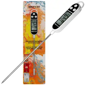 BMUT 1x Küchenthermometer (digital) für Essen & Getränke (-49°C bis +299°C) Brat