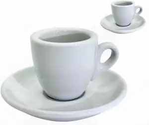 MY Obsession EspressoTassen Set, 56ml, Weiß – Extra Dickwandig, Ital Design, Por