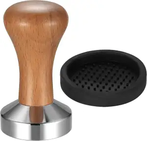 51mm Kaffee Tamper, Espresso Tamper für Kaffee, Edelstahl Kaffeestampfer, 51mm S