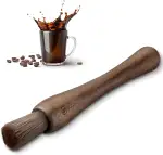 ecooe Barista Pinsel - Vegane Kaffeepinsel Reinigungsbürste für Kaffeemühle oder Siebträger, Kaffeemaschine Zubehör Reinigungspinsel mit Holzgriff, Kaffeewerkzeug für Barista(1 Stück)