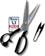 Schneiderschere 30,5cm EXTRA GROSS/400g – Profi Stoffschere für Leder & dicke Stoffe(KEINE Bastel...