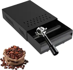 Kaffee Klopf Box Behälter, Edelstahl Kaffeemühlen Klopf Box, Schublade Verdickte