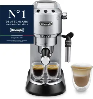 De'Longhi Dedica Style - Perfetto Kompakte Siebträgermaschine Espressomaschine m