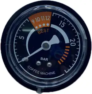Metall Manometer Espresso Manometer Geeignet für 20Bar Espressomaschinen für den