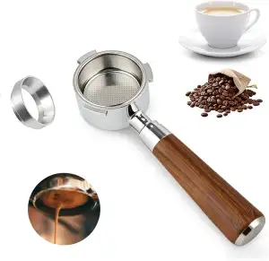 51mm Siebträger ohne Boden,3 Ohren,professioneller Espresso-Siebträger für DeLon