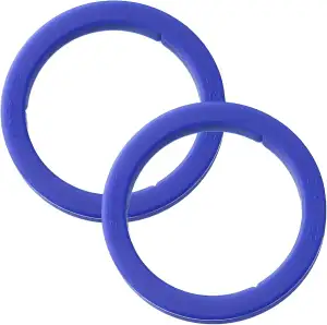 2 Stück Verbesserte E61 Siebträger, Dichtungen aus lebensmittelechtem Silikon für Espressomaschine, Ersatzdichtung für E61 Brühgruppe, BPA-frei, Langlebig, Dicht, Blau