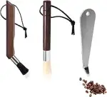 3 Pack Kaffeemühlen Reinigungsbürsten Set, Barista Pinsel Reinigungspinsel Kaffeepinsel Siebträge...