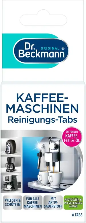 Dr. Beckmann Kaffeemaschinen Reinigungs-Tabs | entfernt Kaffeefett und -öl | mit