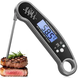 Digitales Fleischthermometer klappbar – Grillthermometer, Bratenthermometer, Küc