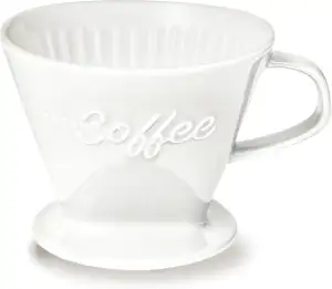 Creano Porzellan Kaffeefilter XXL (Weiß) für Filtertüten Gr. 4 und 6, ca. 800gr 