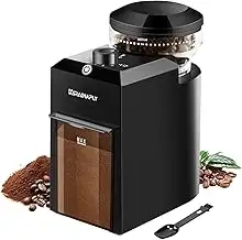 Elektrische Kaffeemühle, einstellbare Kaffeemühle mit 28 präzisen Mahlgradeinstellungen für Frenc...