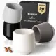 MIAMIO - Espressotassen 4er Set ohne Henkel (90 ml), Keramik Espresso Tassen dickwandig, Moderne ...