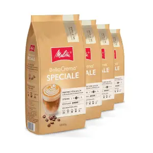 Melitta BellaCrema Speciale Ganze Kaffee-Bohnen 4 x 1kg, ungemahlen, Kaffeebohne