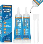 Sularpek 2 * 60 ML Textilkleber, Transparenter Stoffkleber, Waschmaschinenfest Permanenter Kleber...