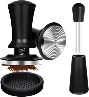Kaffee Tamper 51mm, Espresso Tamper 51mm, Kaffeetamper und Verteilerwerkzeug mit