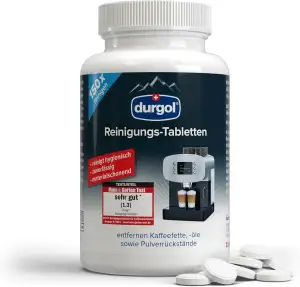 durgol 150 Reinigungstabletten für Kaffeevollautomaten und Kaffeemaschinen – Rei