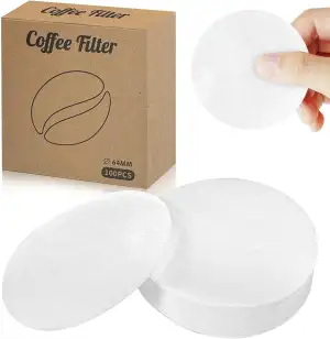 600 PCS Rund Kaffee Filterpapier, 64 mm Weiß Einweg-Papierfilter kompatibel mit 