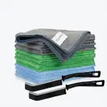 Mikrofaser Tücher Set 12 Stück – 300 GSM Premium Qualität – 30×30 cm in 3 Farben – Fusselfreie Re...