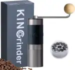 KINGrinder K2 Gerader Grif Manuelle Kaffeemühle mit 140 einstellbaren Mahlgraden für Aeropress, F...