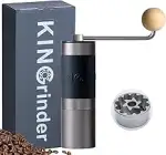 KINGrinder K2 Gerader Grif Manuelle Kaffeemühle mit 140 einstellbaren Mahlgraden für Aeropress, F...