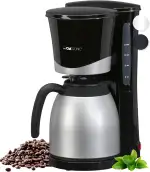 Clatronic® Kaffeemaschine mit Thermoskanne | für 8-10 Tassen Kaffee | kein Temperaturverlust | Filterkaffeemaschine | 1 Liter | Coffee machine | Filterkaffeemaschine mit Thermoskanne | KA 3327 schwarz