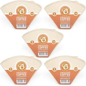 EDESIA ESPRESS – 500 Kegelförmige Kaffeefilter aus Papier – Kaffeefilter Nr.3 fü