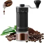 Manuelle Kaffeemühle, Externer Verstellbarer Handkaffeemühle, Kaffeemühle Verstellbarer Mahlgrad von grob bis fein, Handmühle für French Press, Moka-Kannen, Aeropress, Reise, Camping