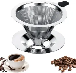 Kasanni Kaffeefilter Edelstahl Kaffeefilter Wiederverwendbar Kaffee Filter Einfa