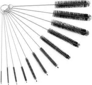 Reinigungsbürsten,12 Stück Strohhalm Bürste Set, Nylon 21cm Lang Flaschenbürste,