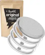 Morgenheld Ersatzsieb + 3x Ersatzdichtung Silikon, lebensmittelecht, Espressokocher Dichtungsring...