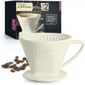 Moritz & Moritz Permanent Kaffeefilter Porzellan Größe 2 – Kaffeefilterhalter Wi