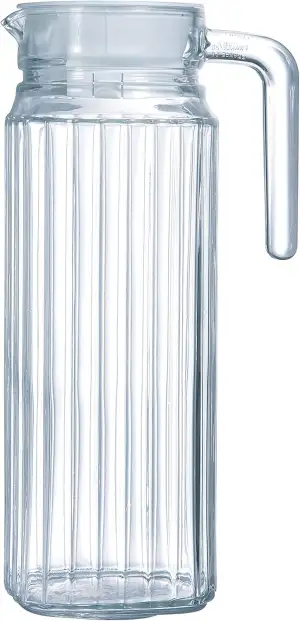 Luminarc ARC 70361 Quadro Krug, Kühlschrankkrug mit Deckel, 1.1 Liter, Glas, transparent, 1 Stück