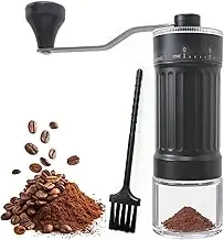 Handkaffeemühle,Manuelle Kaffeemühle, 40-Stufig Einstellbar mit Reinigungsbürste,Tragbare Handkaf...