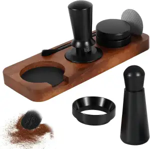 Espresso Tamper Set 51mm mit Espresso Nadel, Kaffee Tamper mit Distributor Tampe