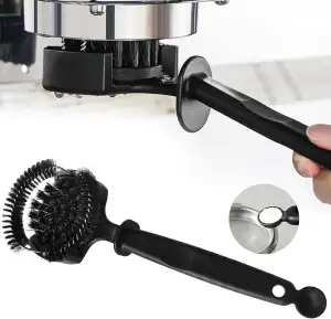 58 mm Espresso Maschinen Reinigungsbürste, Rundbürste für Brühgruppe & Duschsieb, reinigt am Dichtungsring, entfernt Kaffeereste und Öle, Barista Zubehör für Zuhause & Café