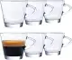 KONZEPT Espressotassen 80 ml, 6er Set, Espressogläser mit Henkel