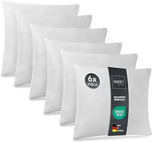 LILENO HOME Kissenfüllung (6er Set) | Pralle Füllung für Couchkissen & Dekokisse