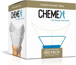 Chemex Papier-Filter FS-100, quadratische Filter für die 6, 8 und 10 Tassen-Karaffe, 100 Stück