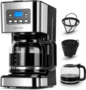 Taylor Swoden Darcy - 950W Kaffeemaschine mit Timer,1.5L Filterkaffeemaschine 12