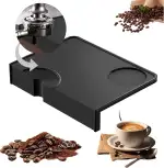 Tampermatte Silikon Espresso Tamper mit Kantenschutz,Tampermatte Silikon Schwarz Premium Barista-Zubehör, Anti-Rutsch und Wasserdicht Silikon-Kaffee-Tampermatte,Ideales Unterlage Kaffeemaschine