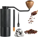 ​ISHEWUDU Manuelle Kaffeemühle, Kaffeemühle Manuell mit konischem Frässtift aus Edelstahl, Handka...