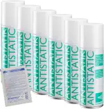 ANTISTATIK - VPE: 6 x 200ml Spraydose - Antistatikspray verhindert statische Aufladung - ITW Cramolin - 1331411 - verringert Schmutzanziehung, inkl. 1 St. DEWEPRO® SingleScrubs