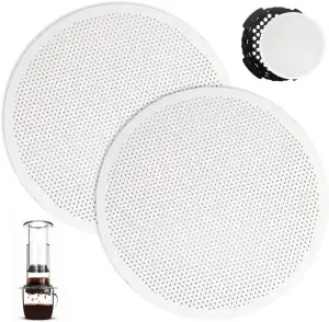 2 Stück Kaffeefilter Edelstahl für Aeropress Kaffeemaschine, 62 mm/2.45 in Wiederverwendbarer Met...