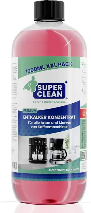 SUPER CLEAN 1 x 1L Entkalker Konzentrat Kaffeevollautomat - Flüssig - Für alle M