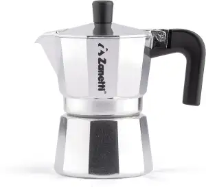 Zanetti, Mama Espressokocher aus Aluminium, Kaffeemaschine für 2 Tassen, Espress