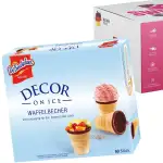 DeBeukelaer Waffelbecher | Eiswaffeln | Keksbecher | 60 Becher pro Packung | De Beukelaer Decor On Ice (1 Packung á 230g)