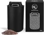 Kaffeedose luftdicht für 1 kg Kaffeebohnen – Edelstahl Vorratsdose mit Vakuumdeckel & Aromaversch...