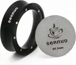 Kaffee Dosierring 58mm & 58.5mm Puck Screen, Aluminium Metall Espresso Trichter Genauen Befüllen ...