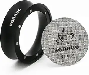 Kaffee Dosierring 58mm & 58.5mm Puck Screen, Aluminium Metall Espresso Trichter Genauen Befüllen ...